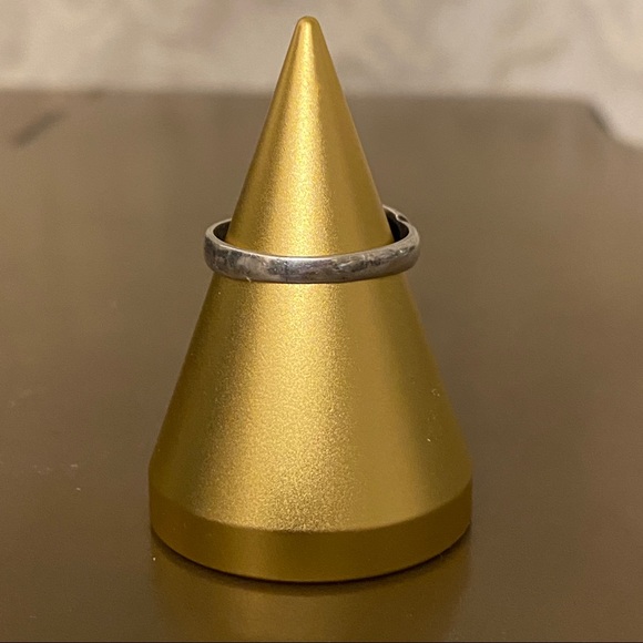 ITALY Sterling Silver Dome Enamel Marcasite Ring 7 - Picture 2 of 4